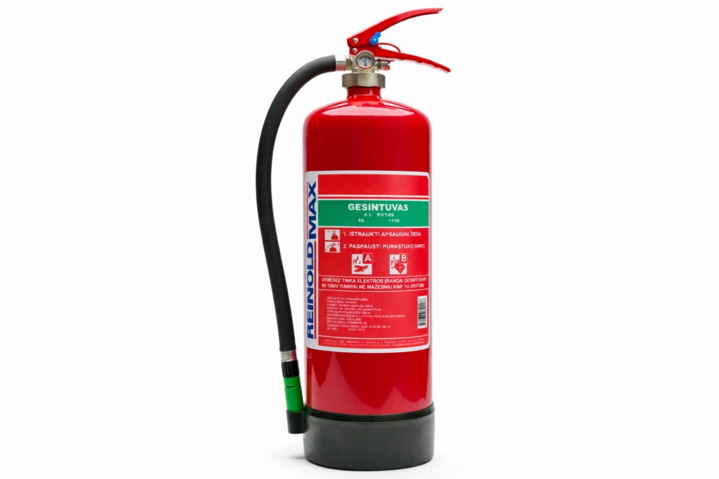 Vandens putų gesintuvas, 6 l talpos, befluoris, be PFAS, draugiškas aplinkai